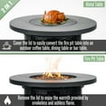 thumbnail image 3 of Kadyn 30" Garden Fire Pit with 50000 BTU, Outdoor Fire Pit for Outdoor, Living Room, Garden, Backyard, Black, 3 of 7