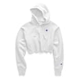 thumbnail image 1 of Champion Life Womens Reverse Weave Cropped Cut Off Pullover Hoodie, 2XL, White, 1 of 3
