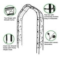 thumbnail image 5 of 59.06"W X 83.86"H Garden Trellis, Outdoor Wedding Arbor, Metal Arch Trellis with Stakes, Climbing Plants Arbor Party Decoration Décor, 5 of 9