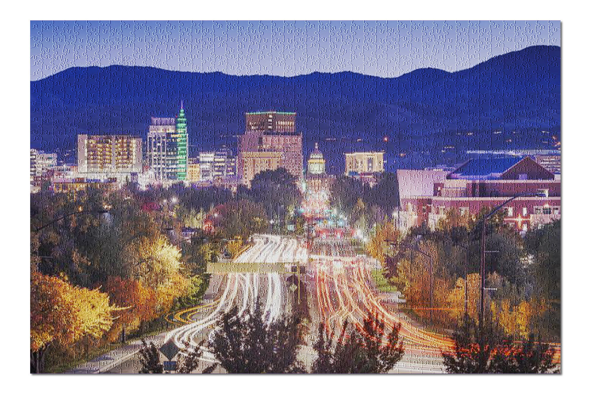 Boise, Idaho - Downtown at Night 9006562 (20x30 Premium ...