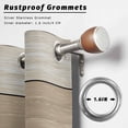 thumbnail image 6 of Outdoor Curtains for Patio Waterproof, Brown Ombre Wooden Windproof Pravicy Outside Porch Blackout Curtain, Farmhouse Retro Khaki Wood Sun Blocking Grommets Curtains for Cabana Gazebo 54"x108", 6 of 9