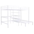 thumbnail image 5 of MODERNLUXE Metal Full over Twin Bunk Bed with Desk and Shelves, Storage Bookcase and Cabinet, 5 of 15