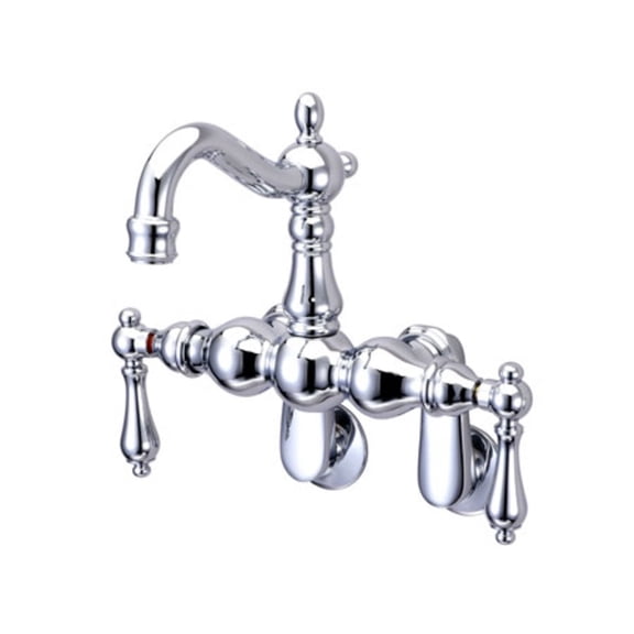 Kingston Brass Vintage 3-3/8 - 9 Adjustable Center Wall Mount Clawfoot Tub Fille