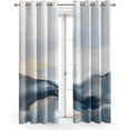 thumbnail image 2 of Mountain Curtains For Bedroom, Abstract Nature Landscape Drapes, Modern Minimalist Blackout Curtains For Living Room Home Decor, Patterned Grommet Drapes 52"W x 84"L, 2 of 6