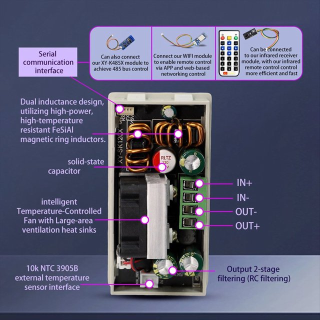 SK120X NC Voltaje de Elevación DC Voltaje Regulado Ajustable Fuente de Alimentación Voltaje Constante Corriente Módulo de Carga Solar 3 Generación