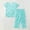 Sky Blue, variant on Women Pajamas Set Short Sleeve Top Capri Pants Sleepwear Plus Sleep Wear for Women Womens Sleepwear Set Flannel Pajamas for Women Silk Sleep Wear Womens Pajamas Shorts Pajama Short Pants for Women