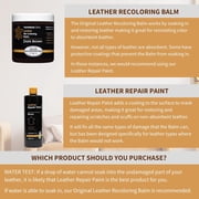 The Original Leather Recoloring Balm by Furniture Clinic - Dark Grey Leather Dye for Furniture, Couches & Car Seats - Restore Scratched, Faded, Damaged Surfaces