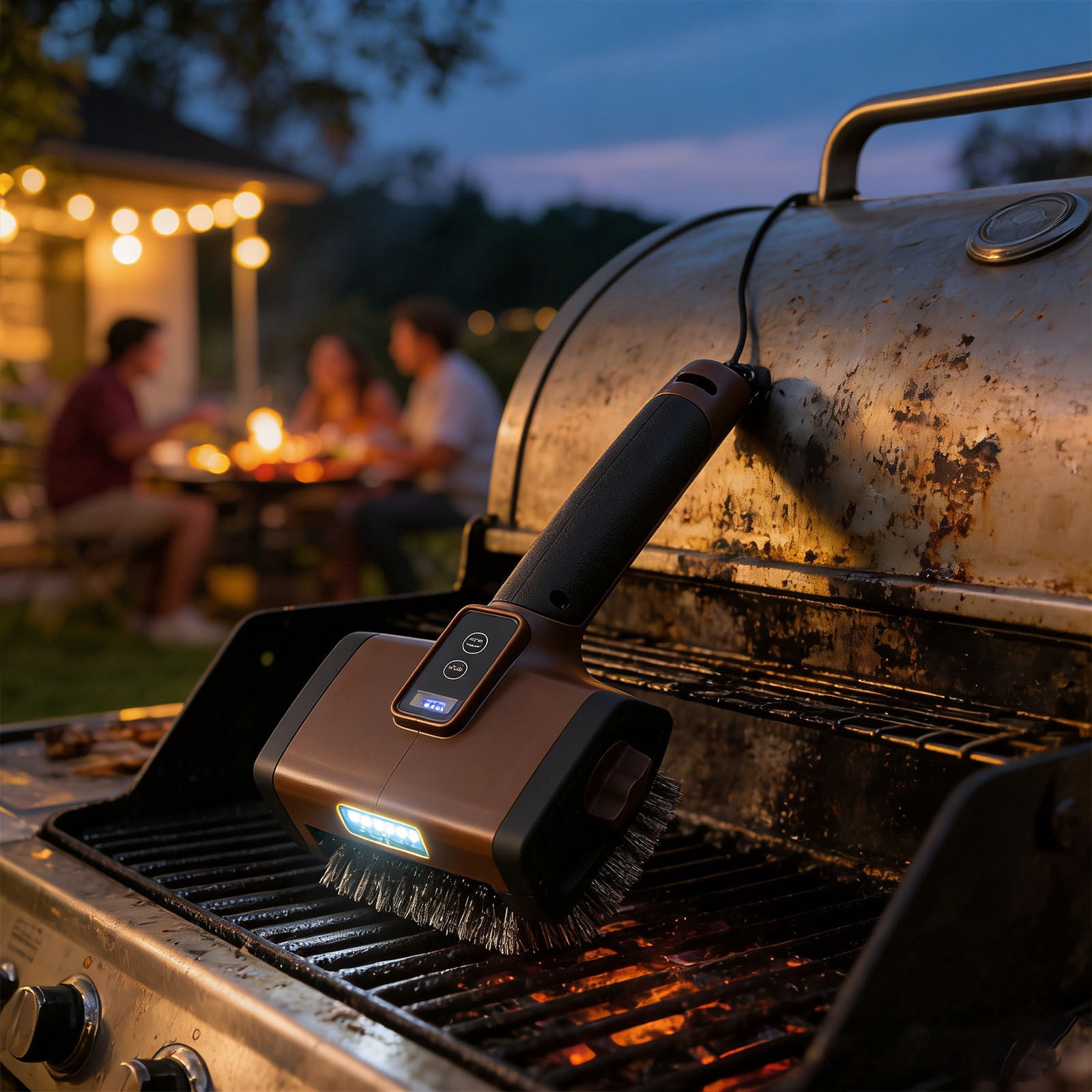 Grill Brush, Electric Grill Cleaner with Brushless Motor, Rotating BBQ Brush for Gas and Charcoal Grills