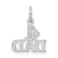 thumbnail image 3 of 14k White Gold Textured Back Polished Finish Design #1 DAD Charm Pendant, 3 of 4
