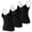 Black, variant on 3 Pcs Adjustable Straps Camisole Shirts Ladies Built in Detachable Pads Breathable Soft Fabric Sleeveless Tops for Office Daily Walking Relax Time Basic Sleeveless Tops (Dark Blue,M)