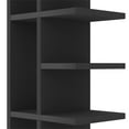 thumbnail image 2 of Yowos 9 Tier Bookshelf, Vertical Corner Shelf with Modern Invisible Spine Ladder Bookcase Space-Saving Organizer, Black, 2 of 9