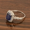 thumbnail image 3 of Mooneye Simulated Tanzanite Sterling Silver Women Valentines Day Gift Ring - 9x7mm Octagon Cut, 3 of 5