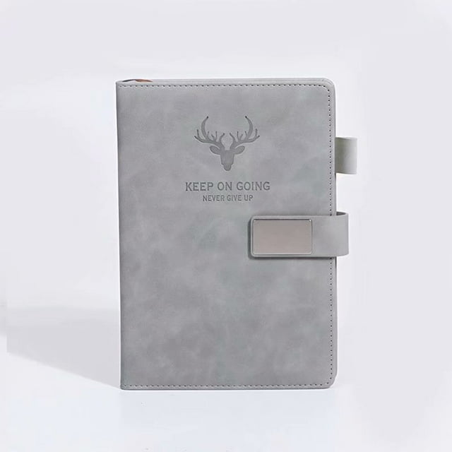 Journaliers, Carnets, Stylos, Réutilisables, Bois de Cerf, Gris.