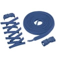thumbnail image 1 of Uxcell 2 juegos de cordones elásticos sin atar, cordones planos sin nudos, cuerdas elásticas para zapatos para adultos, zapatillas, azul marino, 1 of 6