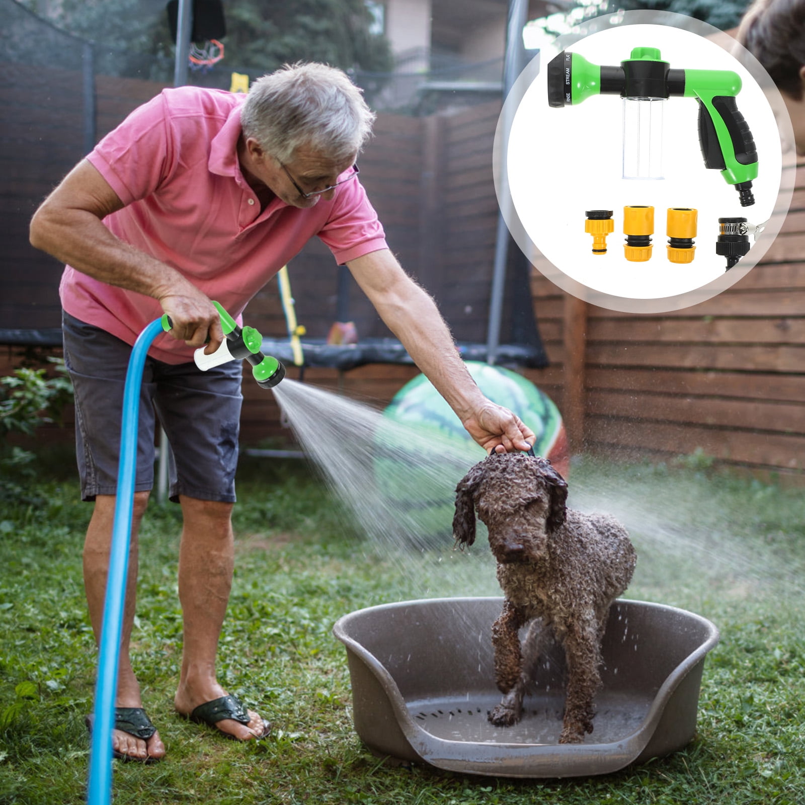 1 Set of Dog Washing Hose Attachment Dog Bathing Washing Sprayer Multifunctional Sprayer