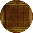 thumbnail image 1 of Ahgly Company Indoor Round Persian Yellow Traditional Area Rugs, 5' Round, 1 of 4