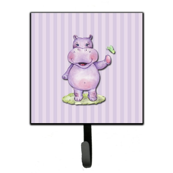 Carolines Treasures BB7147SH4 Hippopotamus Leash or Key Holder Single Hook multicolor