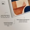 thumbnail image 4 of Blue Cream Set Framed High-Gloss Acrylic Glass Wall Art Boho Abstract by Art Remedy, Silver Frame, 10 x 15, 4 of 6