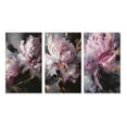 thumbnail image 2 of Designart "Peony Flower Harmonious Pink and Grey III" Floral Peony Wall Art Set Of 3 - Pink Peonies Gallery Wall Set For Home Decor, 2 of 7