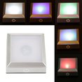 thumbnail image 2 of HLONK LED Light Base Lighted Display Stand  Colorful LED Light Crystal Display Stand Base  Glass Art Tumbler RGB Multicolor Lighting Round Ped-estal USB Battery Operated Square 4 lights, 2 of 9