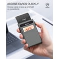 thumbnail image 3 of Tarjetero YESIW Auto Pop Up RFID de aluminio gris, 3 of 7