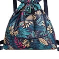 thumbnail image 2 of Mochila Baloncesto Yoga Cordón Plegable Mujer Nylon para Viajes (Hojas), 2 of 6