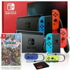 Nintendo Switch with Neon Blue/Red JoyCon Bundle with Blue/Neon Yellow JoyCon, and Dragon Quest XI S: Echoes of an Elusive Age - Definitive Edition
