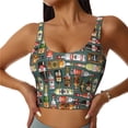 thumbnail image 1 of Balery Alcohol Bottles Sujetadores deportivos con espalda cruzada para mujer, acolchados, sin costuras, de alto impacto, ideales para yoga, gimnasio, entrenamiento y fitness.-XX-Large, 1 of 7