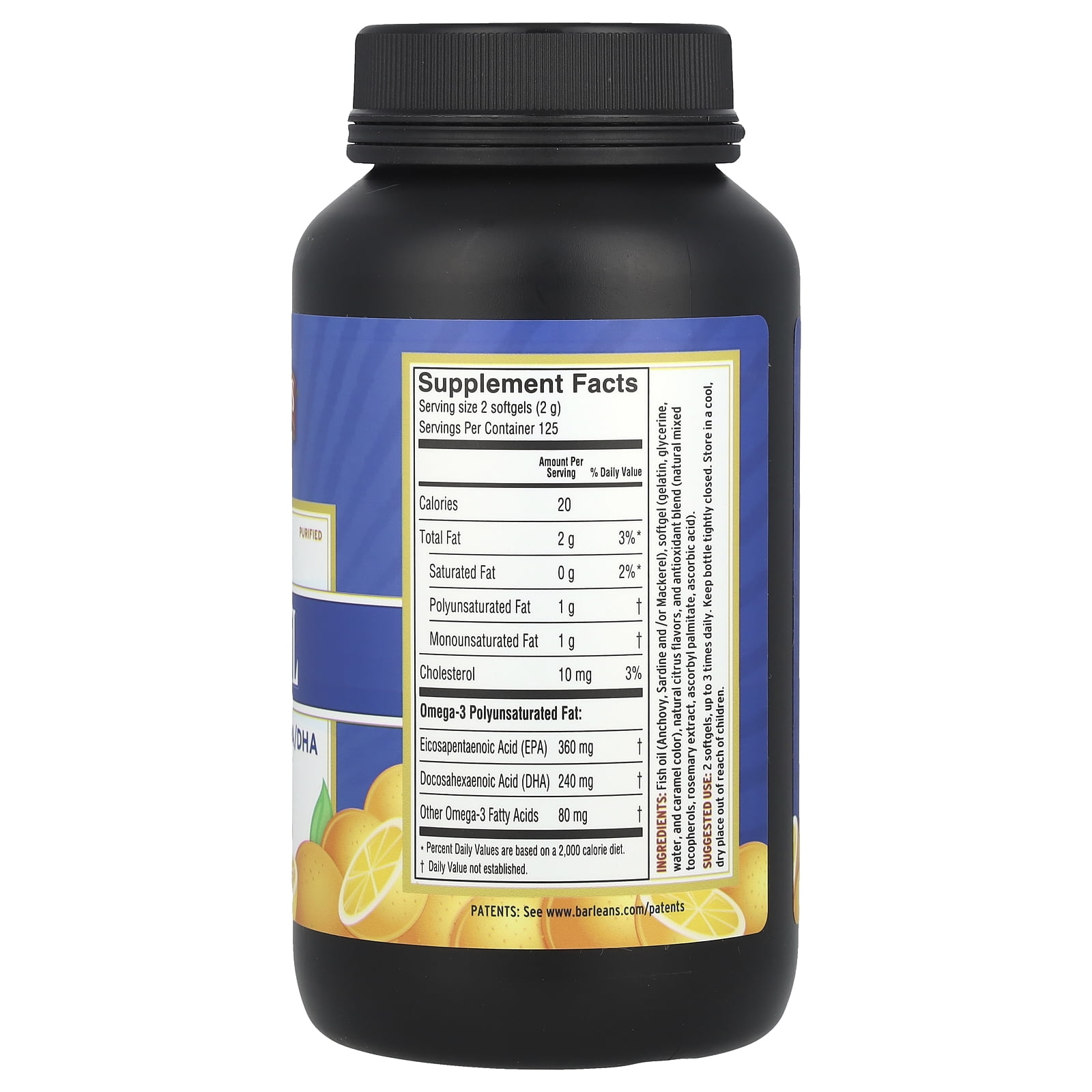 Barlean's Fresh Catch, Fish Oil Supplement, Omega-3 EPA/DHA, 250 Softgels