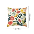 thumbnail image 3 of Btomtd Floral Fruit Throw Pillow Covers 18 x 18 Inch, Outdoor Waterproof Summer Pillow Case, Couch Pillow Covers for Courtyard Balcony Seat, A, 3 of 4