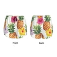 thumbnail image 6 of Uemuo Hawaiian Pineappl Pattern Women's Athletic Shorts High Waisted Running Shorts with Liner Pockets Gym Elastic Workout Shorts-, 6 of 9