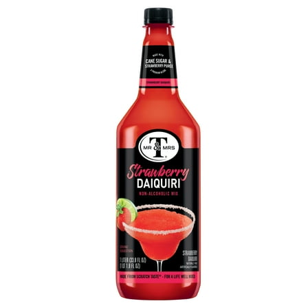 Mr & Mrs T Strawberry Daiquiri Margarita Mix, 1 L, Bottle
