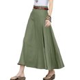 thumbnail image 4 of Joernso Women Maxi Skirt High Waist Irregular Large Hem Long Skirt Solid Color A-Line Loose Fit Skirt Streetwear, 4 of 7