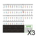 thumbnail image 1 of 3x Etiqueta de piano Etiqueta de teclado transparente Etiquetas de teclado extraíbles para 88 /61/ 54/ 49/37 teclas niños herramienta de enseñanza de 3 piezas, 1 of 8