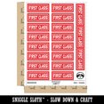 thumbnail image 2 of First Class with Border Mail Sticker Set - Red - Matte Finish - 2.00" Large, 2 of 7