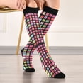 thumbnail image 5 of FORMRS Womens Knee High Socks Casual Long Thick Travel Daily Wear, 1 Pair, Colorful Block Pattern, 5 of 6