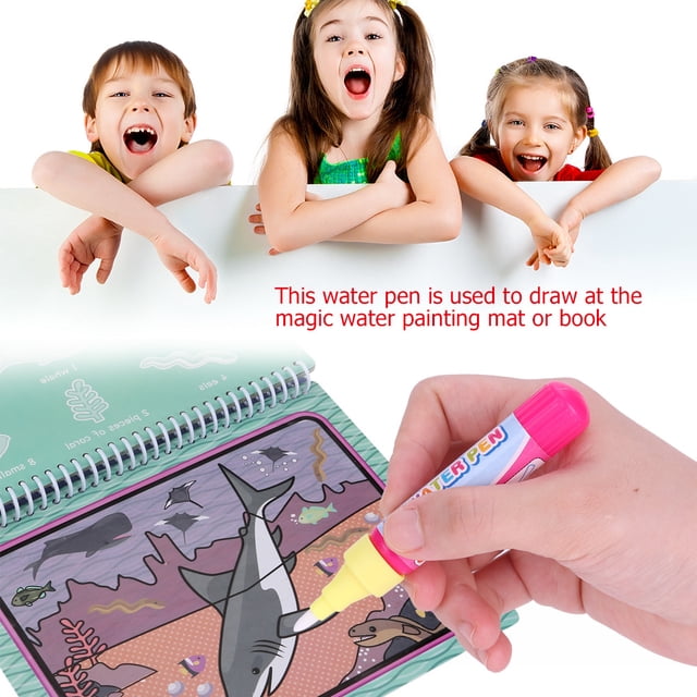 Water Pen , Plastic Blue And Ecological Use Repeatedly Suitable For Children Over 3 Years.