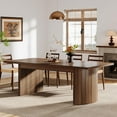thumbnail image 3 of Tribesigns 78.7" Extra Long Dining Table for 6-8 People, Large Farmhouse Kitchen Table with Wooden Tabletop and Dual Base, Rustic Style Rectangular Dinner Table for Dining Room, Kitchen, Living Room, 3 of 5