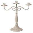 thumbnail image 1 of Antique 12 Distressed 3 Arm Metal Candelabra for Dining Room, Entryway, Kitchen and Vanity, 1 of 7