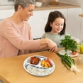 thumbnail image 2 of TIELUTT Assiette Compartimentée en Acier Inoxydable Enfants Plateau-Repas Compartimenté Plat de Souper pour Bébés Ensemble de Napperons Ronds Tressés Assiettes de Recharge Rondes Napperons Ronds pour Table à Manger Ensemble de Napperons 4 Napperons Ronds pour Tab, 2 of 6