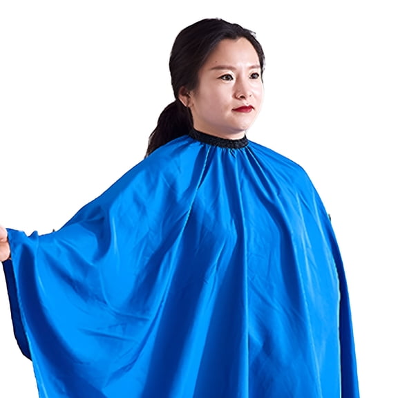 LAMIRO Haircut Cape Black Hair Cutting Salon Barber Capes Waterproof Hairdressing for Clients Men Adults-Blue