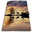 thumbnail image 2 of PKQWTM African Animal Deer Sunset Lake Theme Landscape Book Cover Book Protector Book Sleeve Book Pouch Book Bag 6x9 inch, 2 of 4