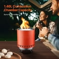 thumbnail image 3 of VEVOR Tabletop Fire Pit,6 inch Stainless Steel Tabletop Fireplace Indoor Outdoor,Portable Rubbing Burner Smores Maker with Stand,Wood Burning or Pellet Fueled for Camping,Patiog,Cylinder Red 1.96 lbs, 3 of 9