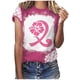 thumbnail image 1 of Blusa de Manga Corta Con Estampado de Cuello Redondo Informal A La Moda Para Mujer Odeerbi  ODB180970, 1 of 5