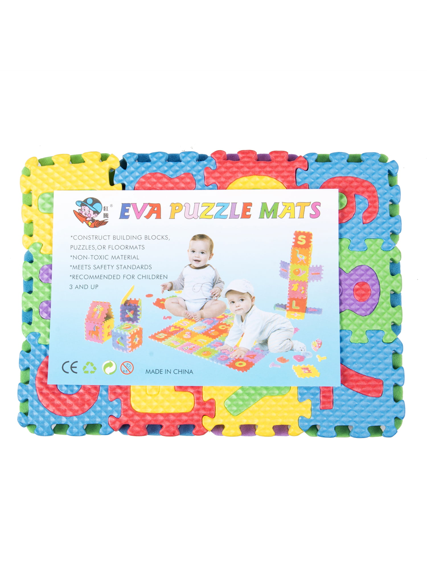 Puzzle Mat Numbers Puzzle Alphabet 36pcs Foam Soft Baby Floor Play DIY