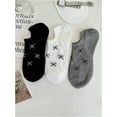 thumbnail image 4 of Women's 5 Pairs Low Cut Ankle Socks Bow Patterned Breathable No Show Cute Socks, 4 of 5