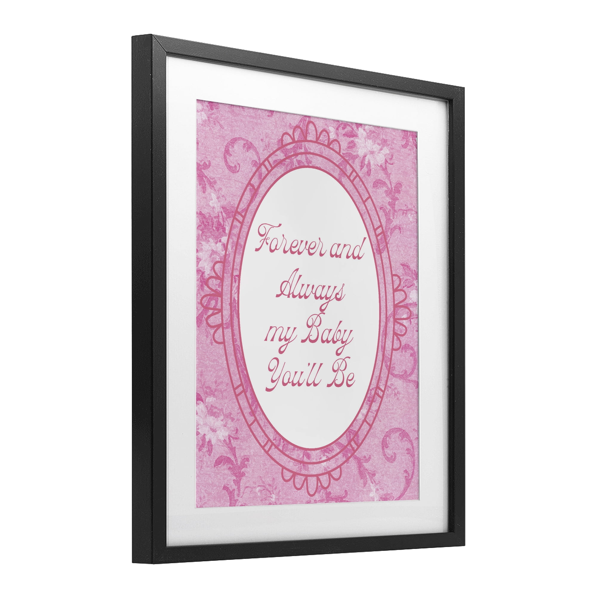 Stupell Industries Forever & Always My Baby Black Framed Print Under Glass, design by Lil' Rue