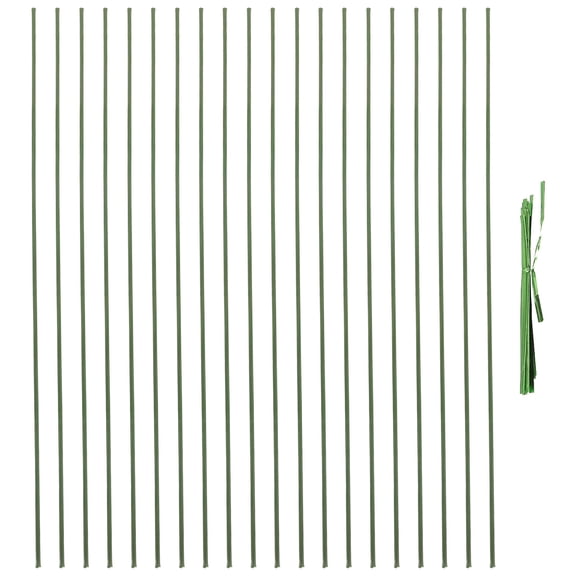 MERRYHAPY Horticultural Support Rods Flower Support Pole Metal Prevent Bending Indoor Plants 20pcs