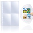 thumbnail image 1 of 50 Pcs Dossier de Carte Double Face - 6 Trous 4 Compartiments Trois Pouces, 1 of 7