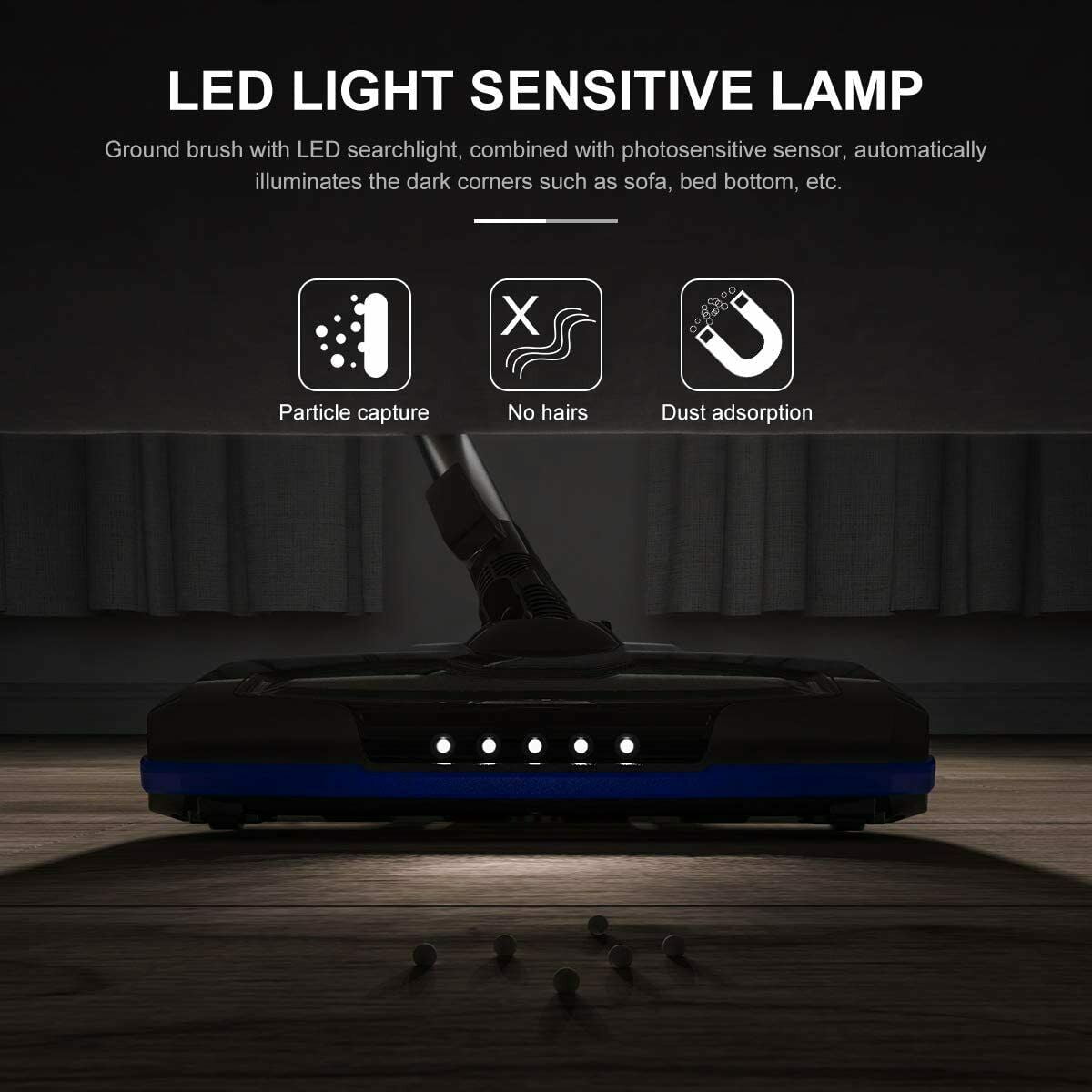 Moosoo Cordless Vacuum 4in1 Lightweight Stick Vacuum Cleaner, XL618A